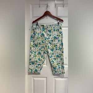St. John's Bay Kids Floral Print Bottoms - Blue and Green